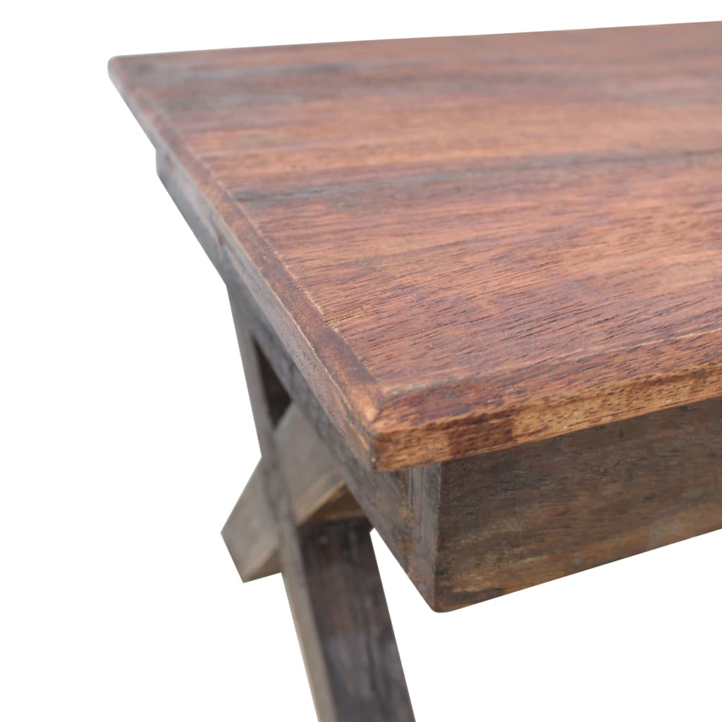 Coffee table, 110x60x45 cm, mixed solid recycled wood