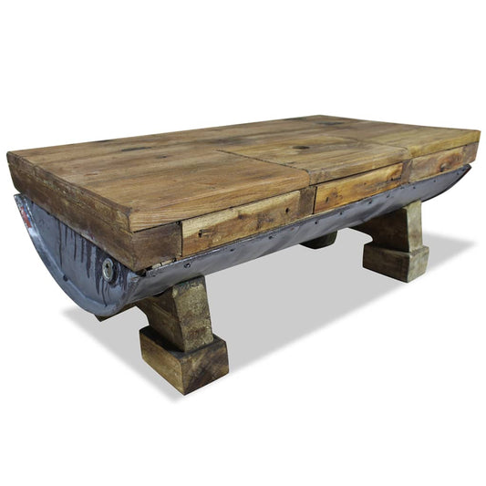 Coffee table, 90x50x35 cm, recycled wood mix