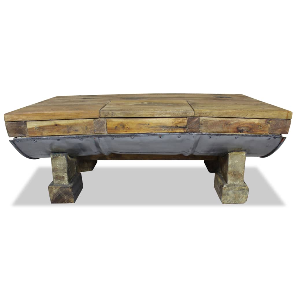 Coffee table, 90x50x35 cm, recycled wood mix