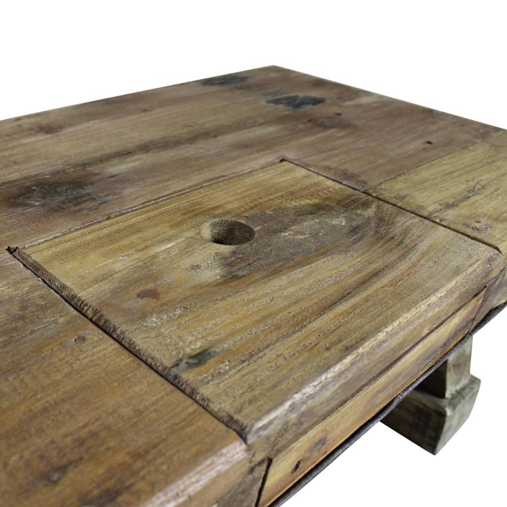 Coffee table, 90x50x35 cm, recycled wood mix