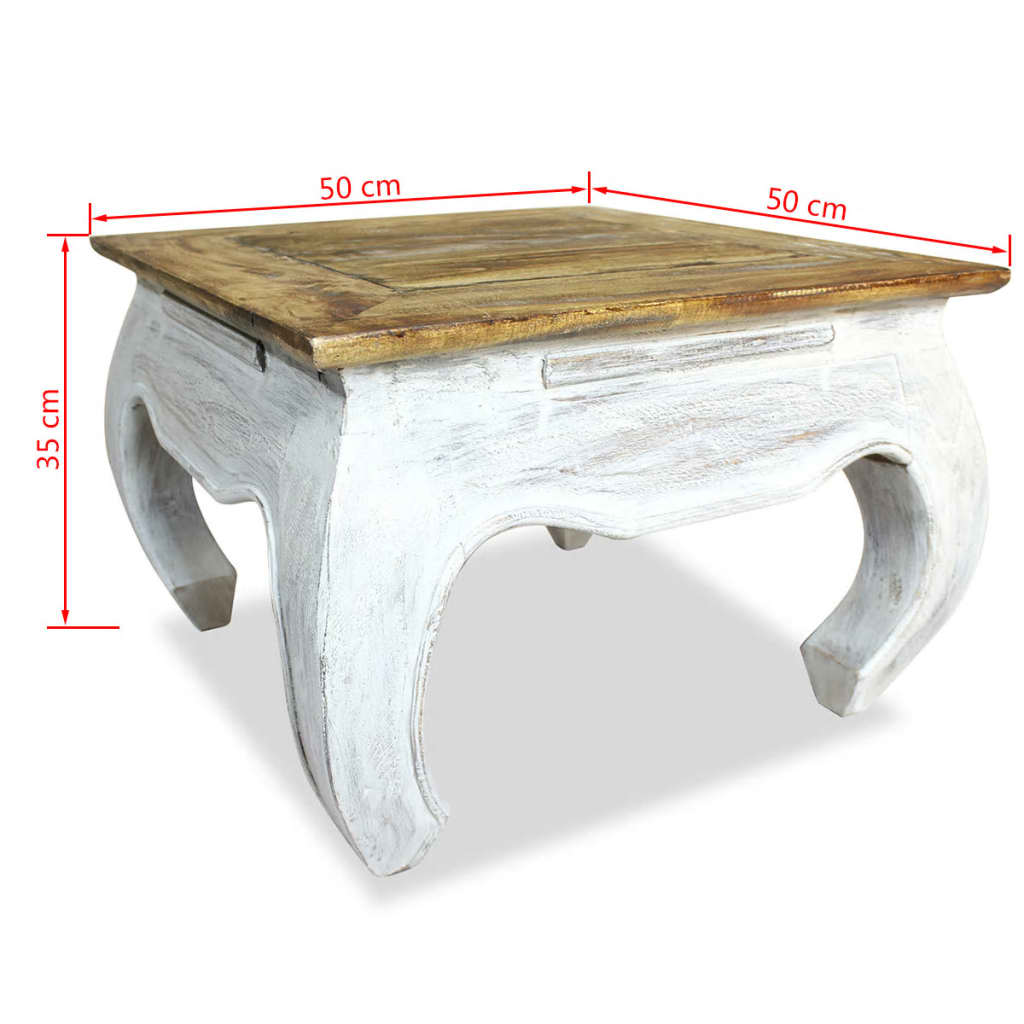 Side table, 50x50x35 cm, solid mahogany wood