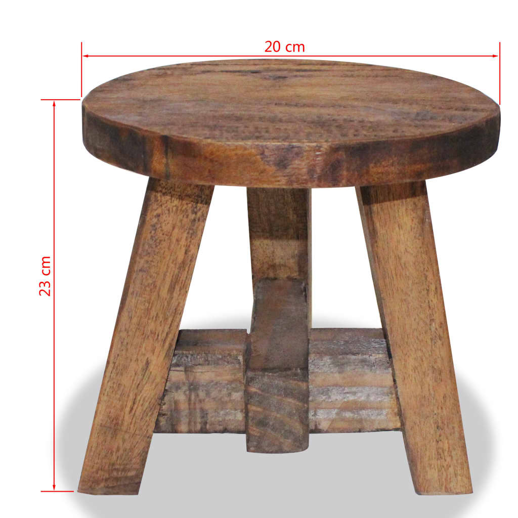 Stool, solid mahogany wood