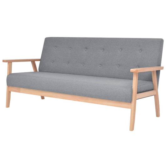 3-seater sofa, light gray, fabric