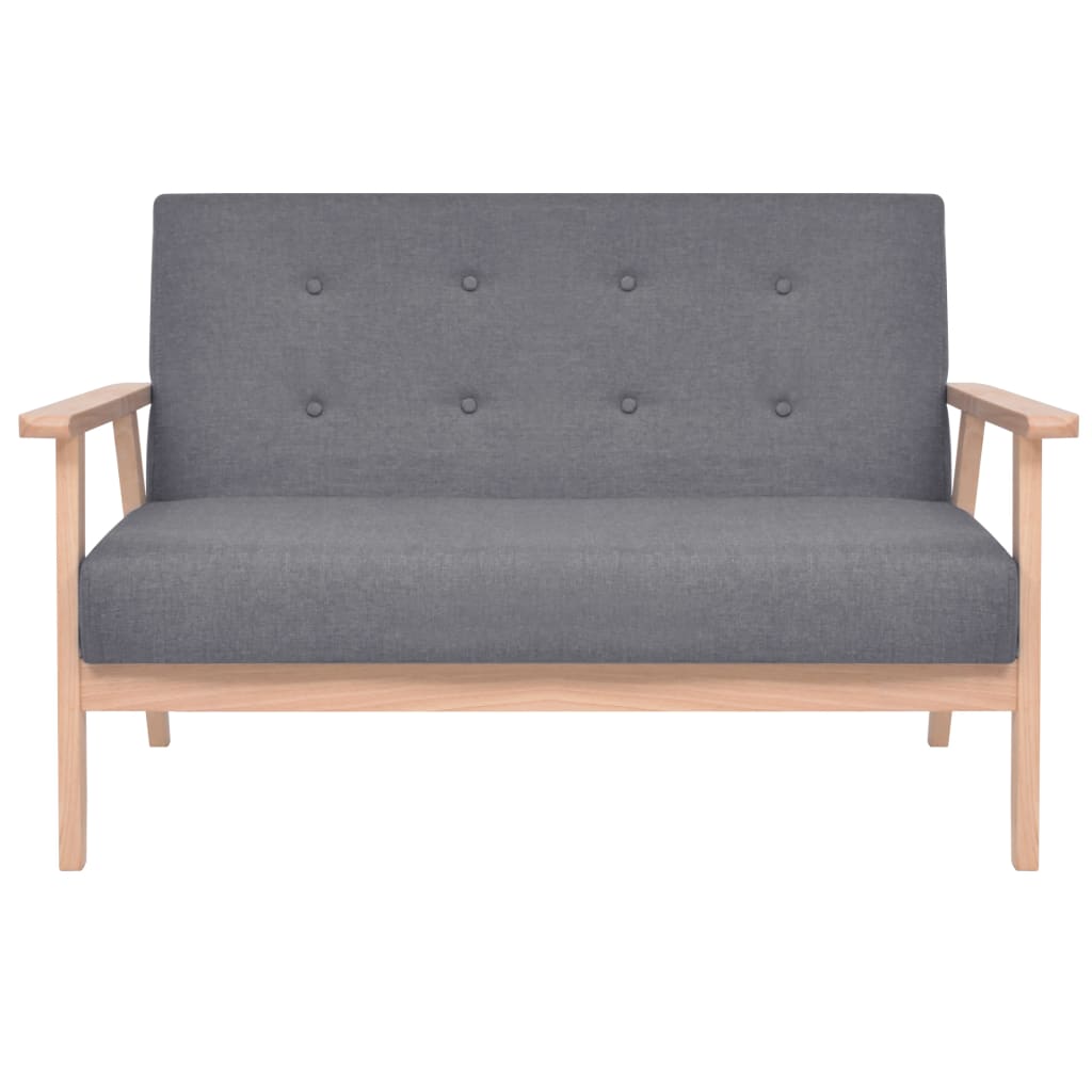 2-seater sofa, dark grey, fabric