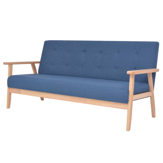 3-seater sofa, blue, fabric