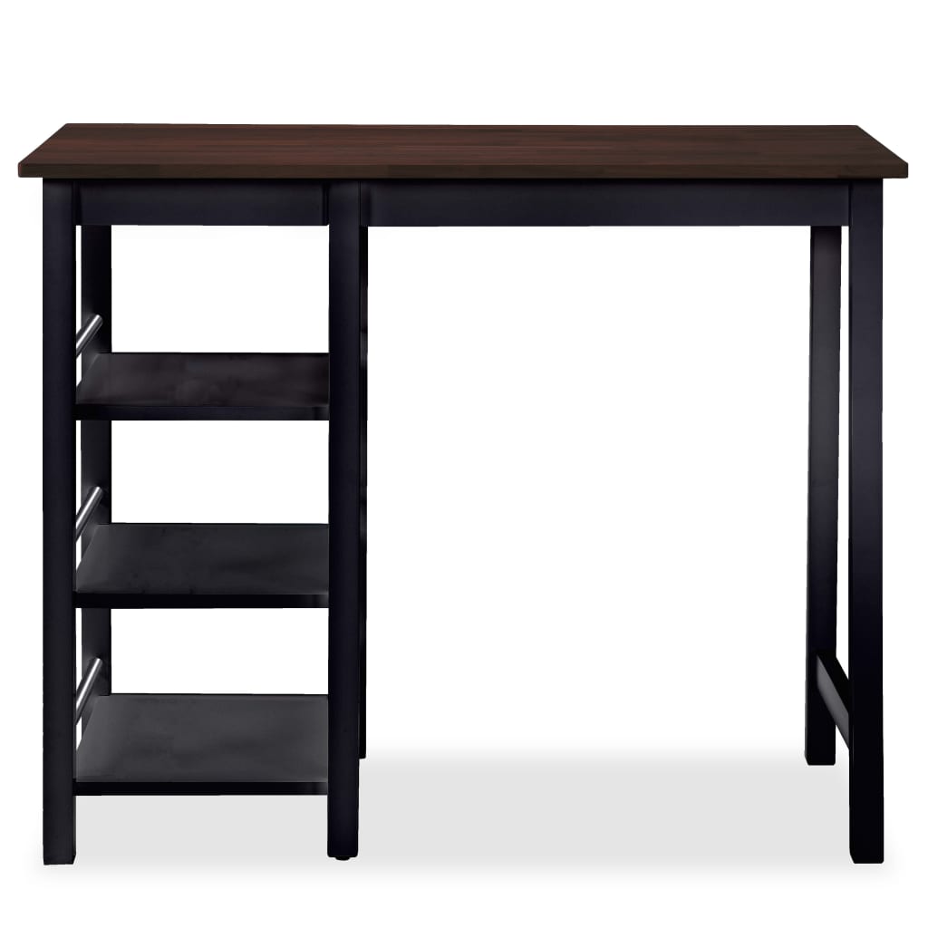 Set mobilier de bar, 3 piese, MDF, negru