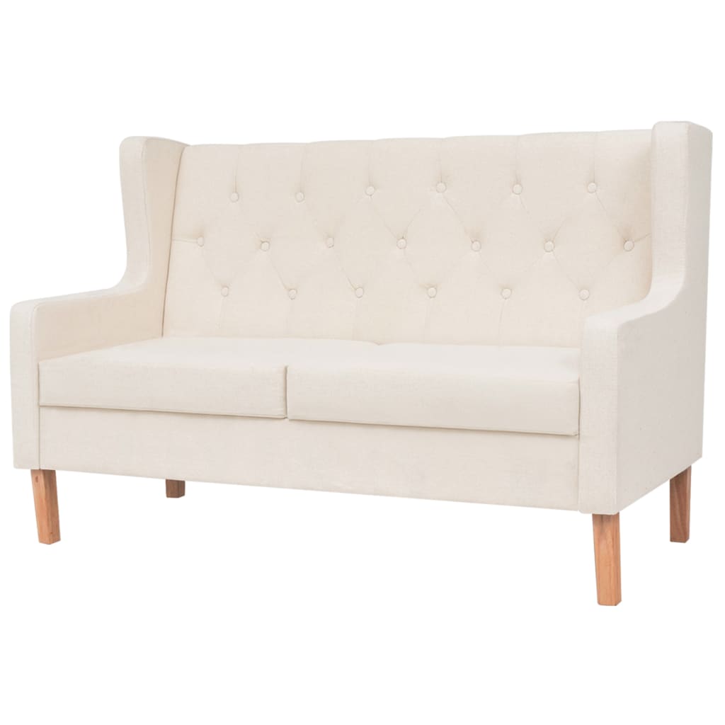 2-seater sofa, fabric, cream white