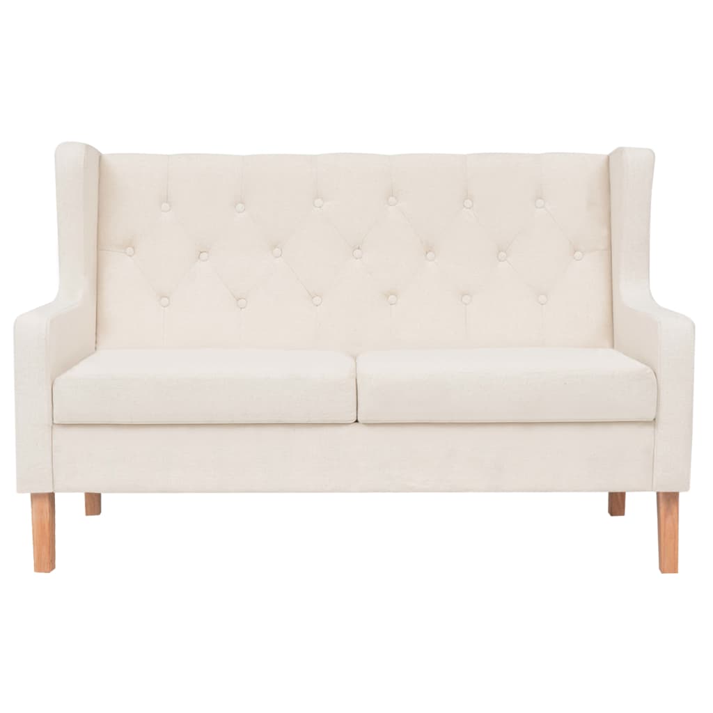 2-seater sofa, fabric, cream white