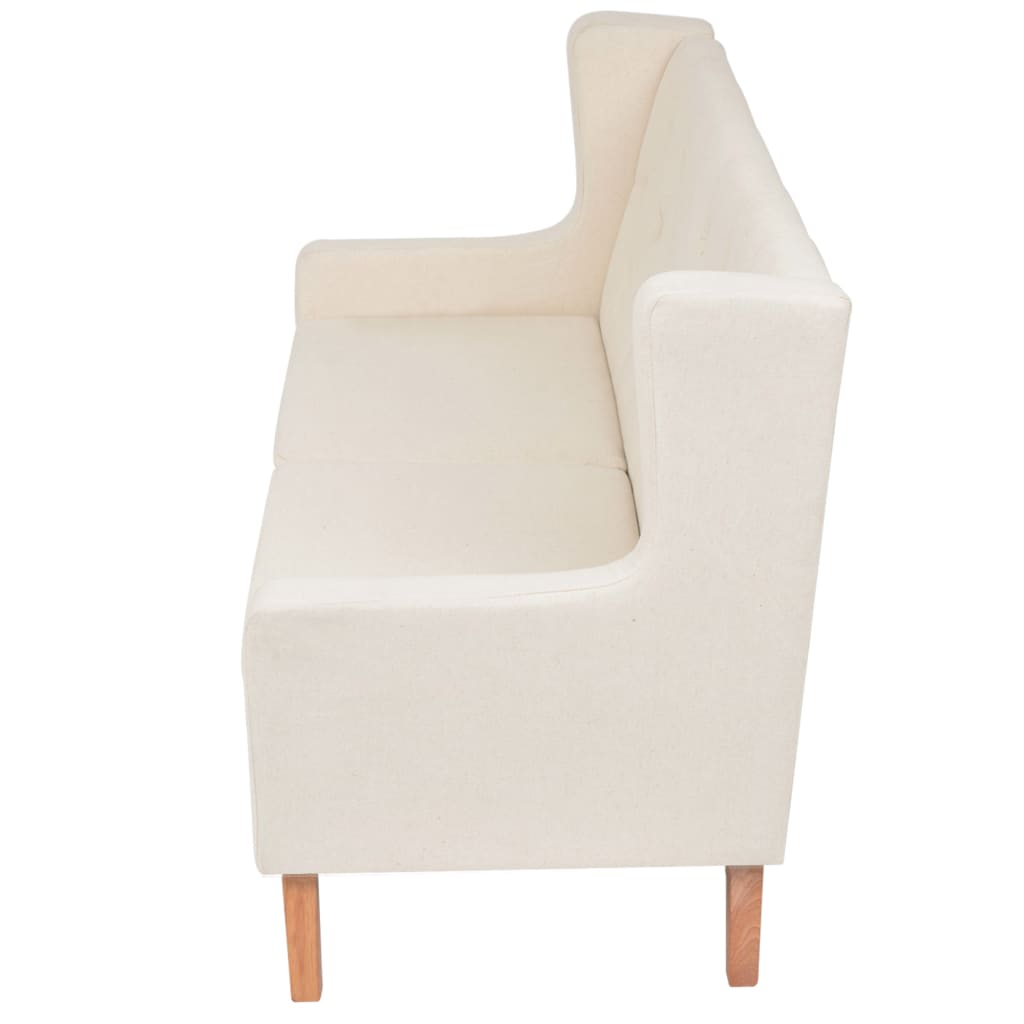 2-seater sofa, fabric, cream white