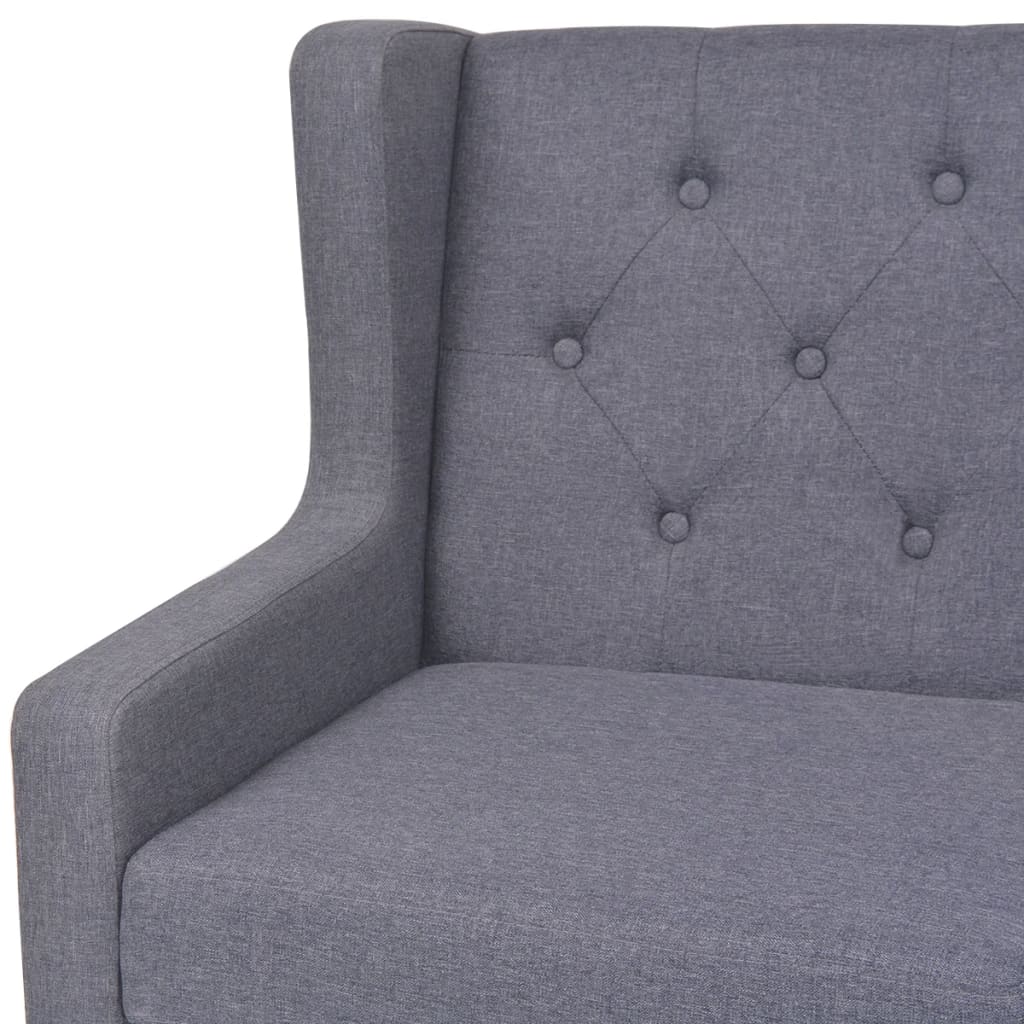 2-seater sofa, fabric, gray