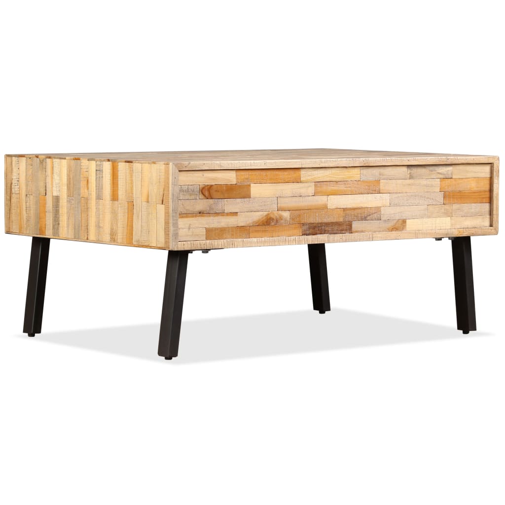 Coffee table, solid recycled teak 90x65x40 cm