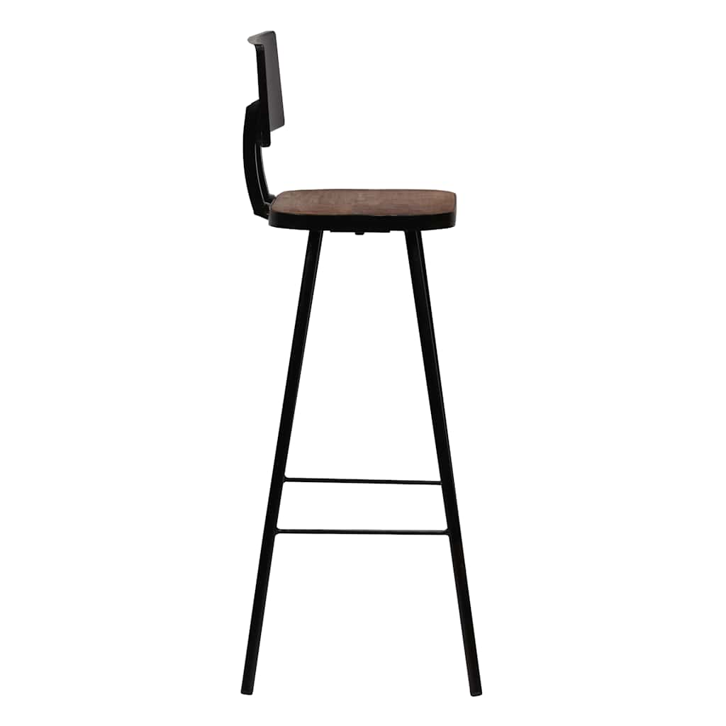 Bar stools, 2 pcs., solid recycled wood