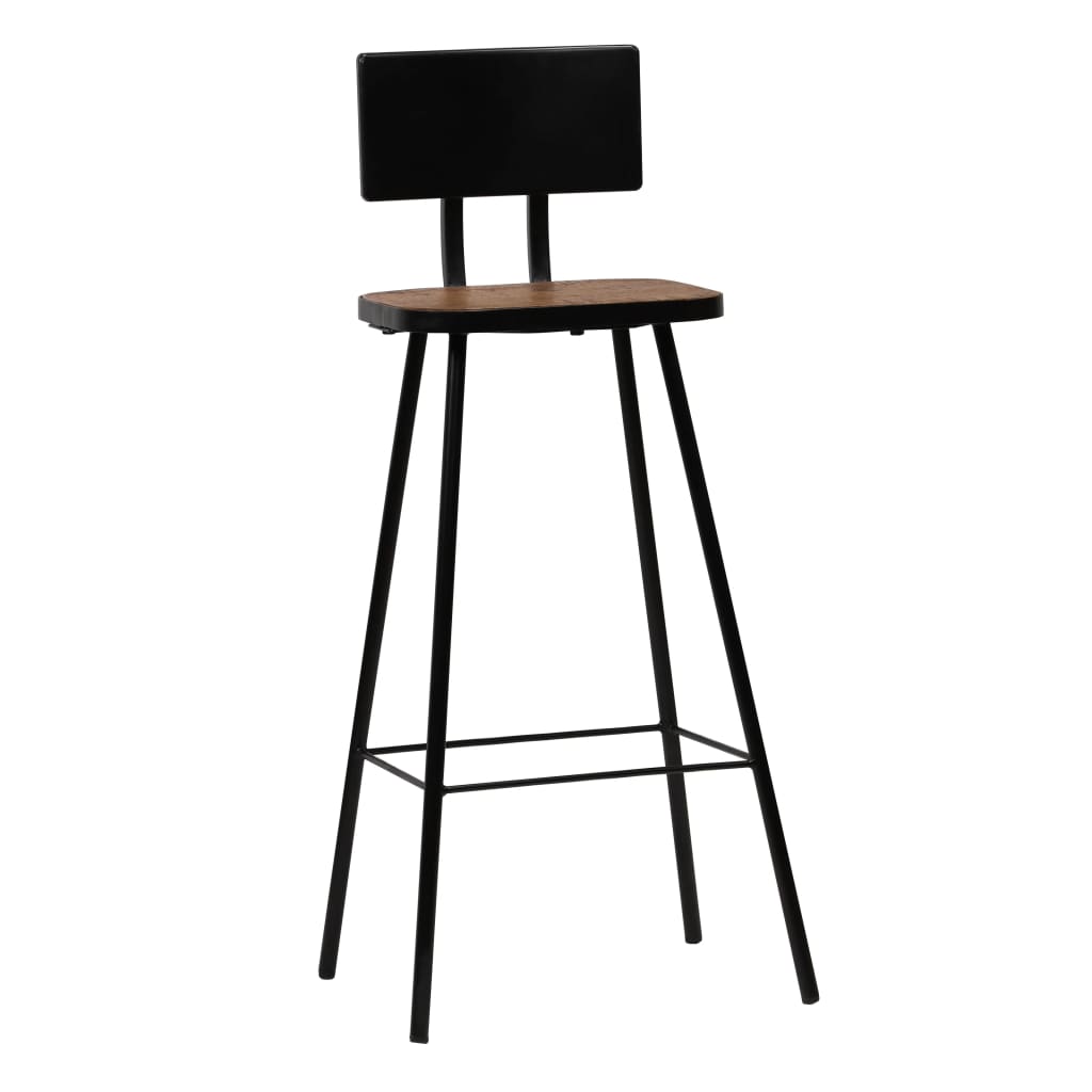 Bar stools, 4 pcs., solid recycled wood