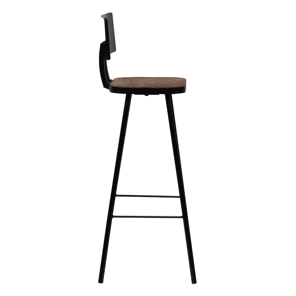 Bar stools, 4 pcs., solid recycled wood