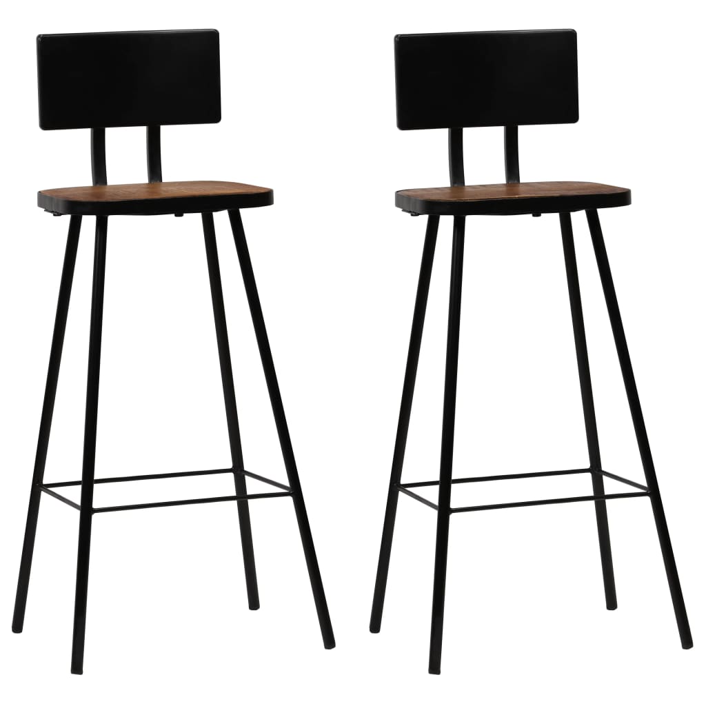 Bar furniture set, 3 pieces, solid recycled wood