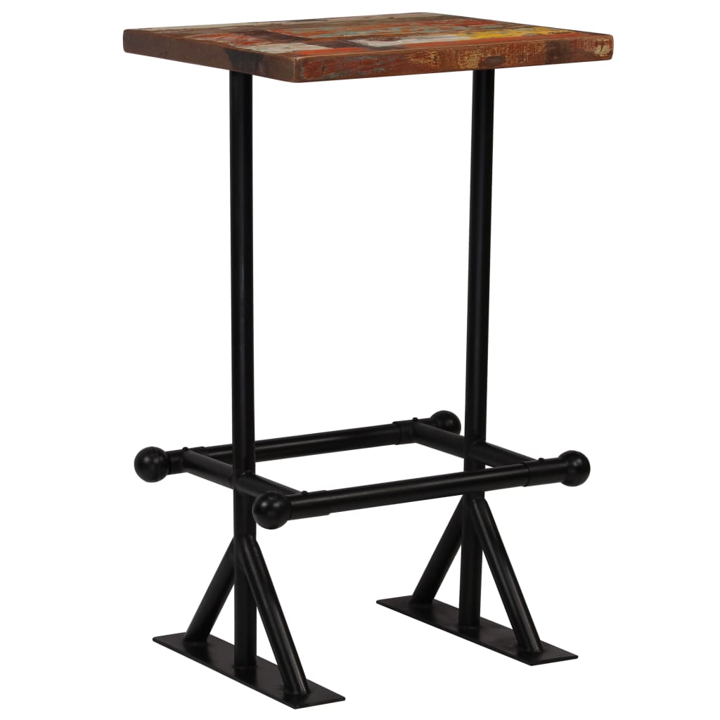 Set mobilier de bar, 3 piese, multicolor, lemn masiv reciclat