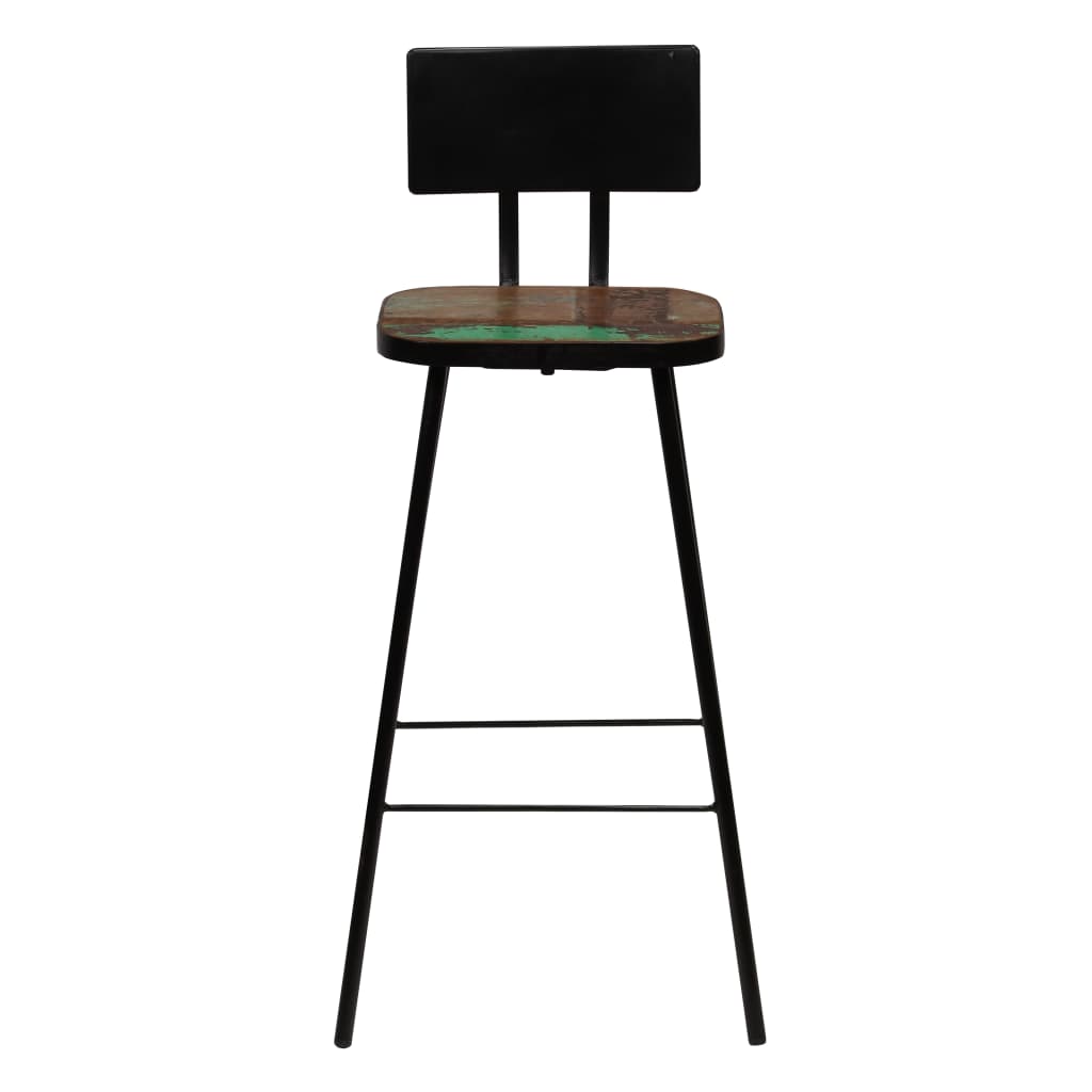 Set mobilier de bar, 3 piese, multicolor, lemn masiv reciclat