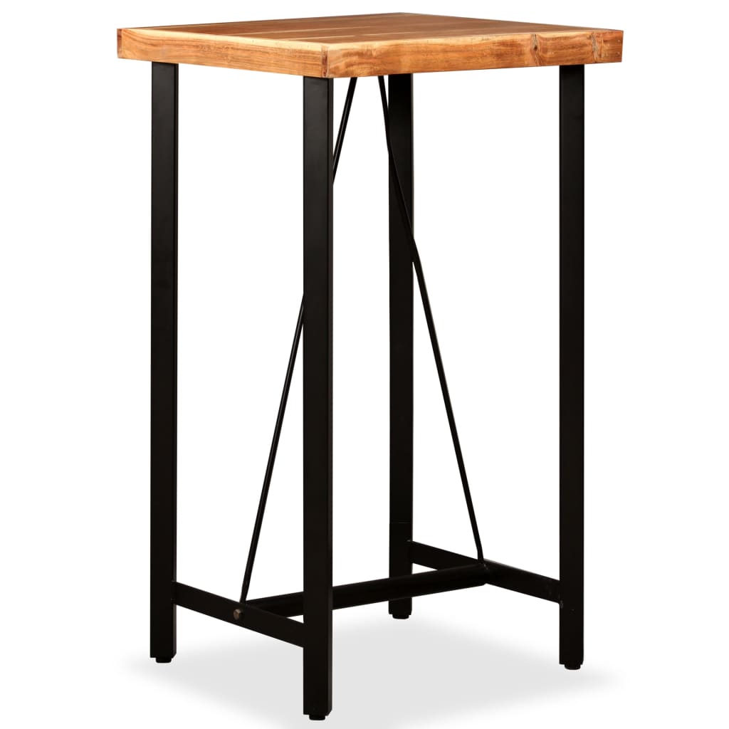 Bar table, solid acacia wood, 60 x 60 x 107 cm