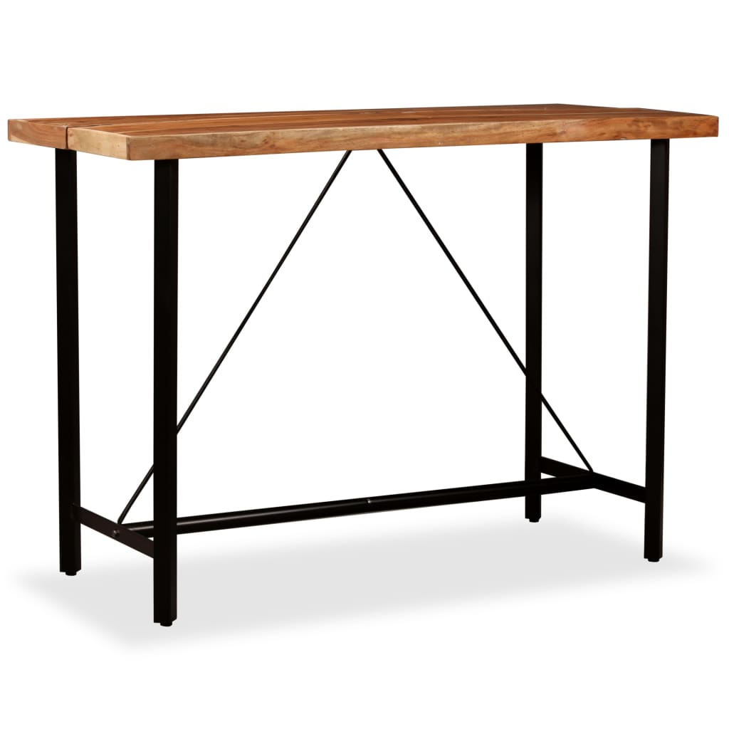 Bar table, solid acacia wood, 150 x 70 x 107 cm