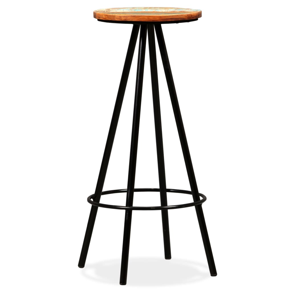 Bar stools, 2 pcs., solid recycled wood