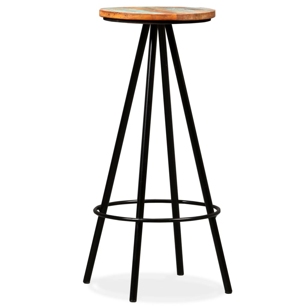 Bar stools, 2 pcs., solid recycled wood