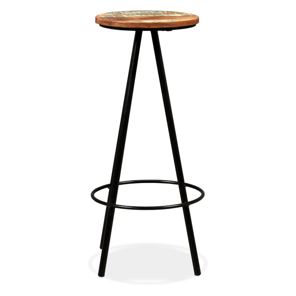 Bar stools, 4 pcs., solid recycled wood