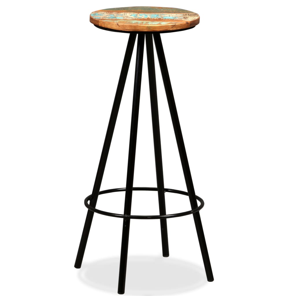 Bar stools, 4 pcs., solid recycled wood