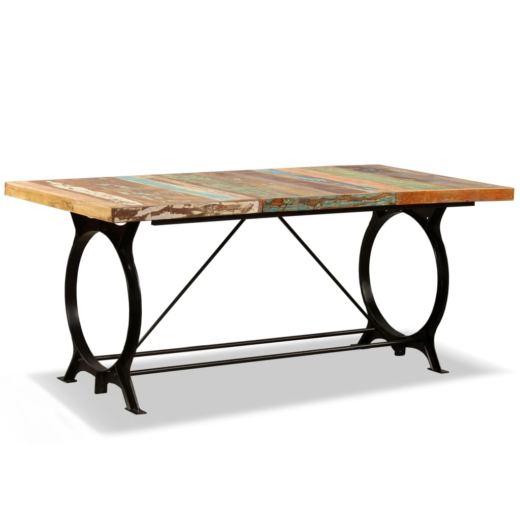 Kitchen table, 180 cm, solid recycled wood