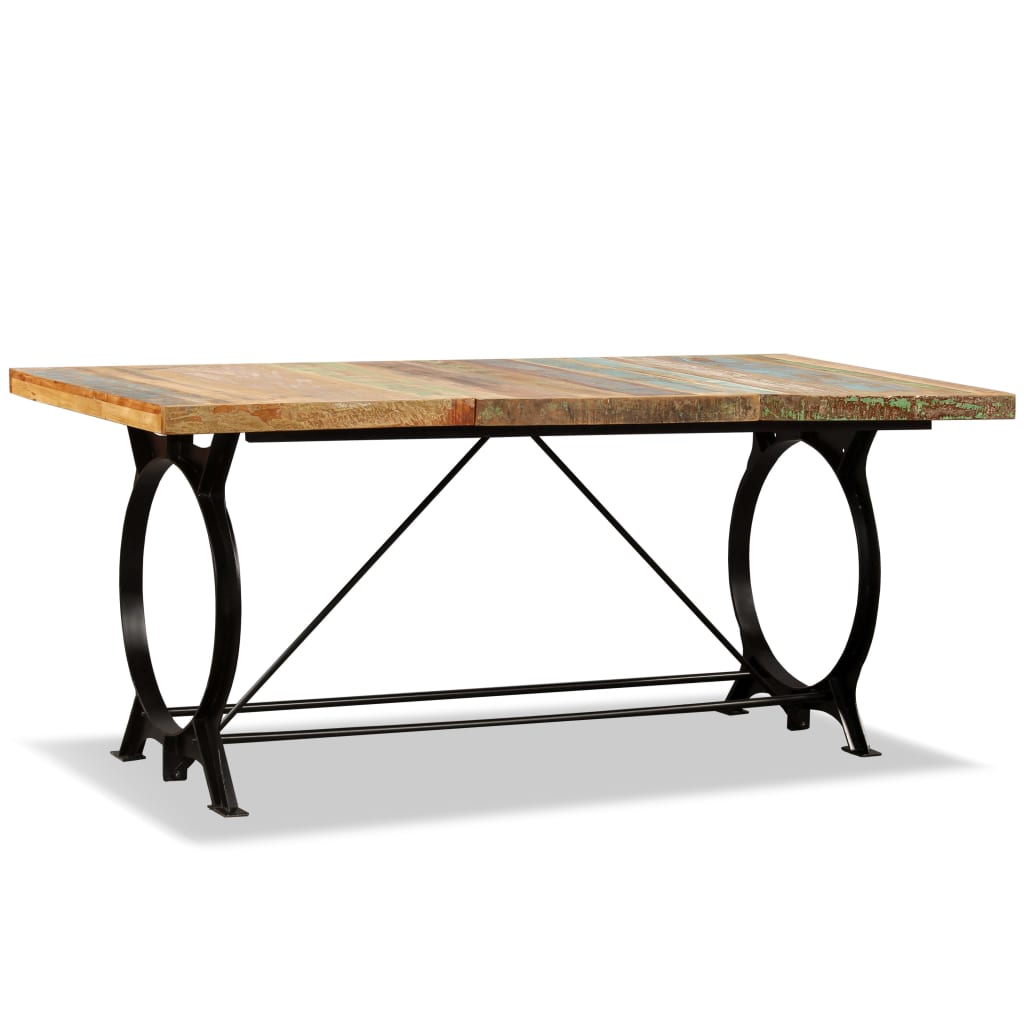 Kitchen table, 180 cm, solid recycled wood