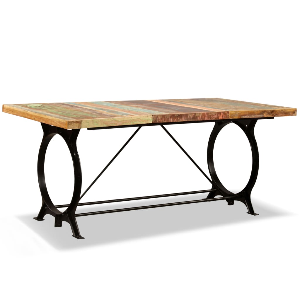 Kitchen table, 180 cm, solid recycled wood