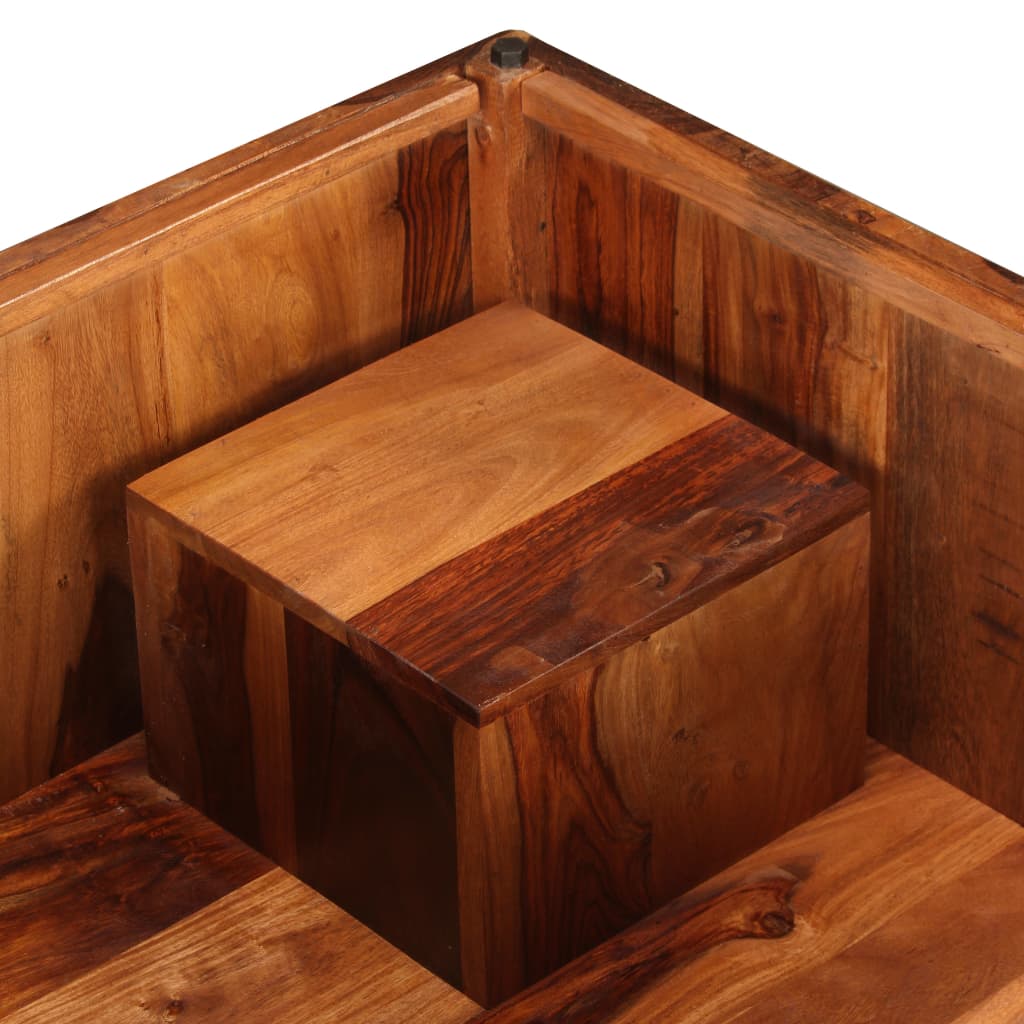 Coffee table, 70 x 70 x 30 cm, solid sheesham wood