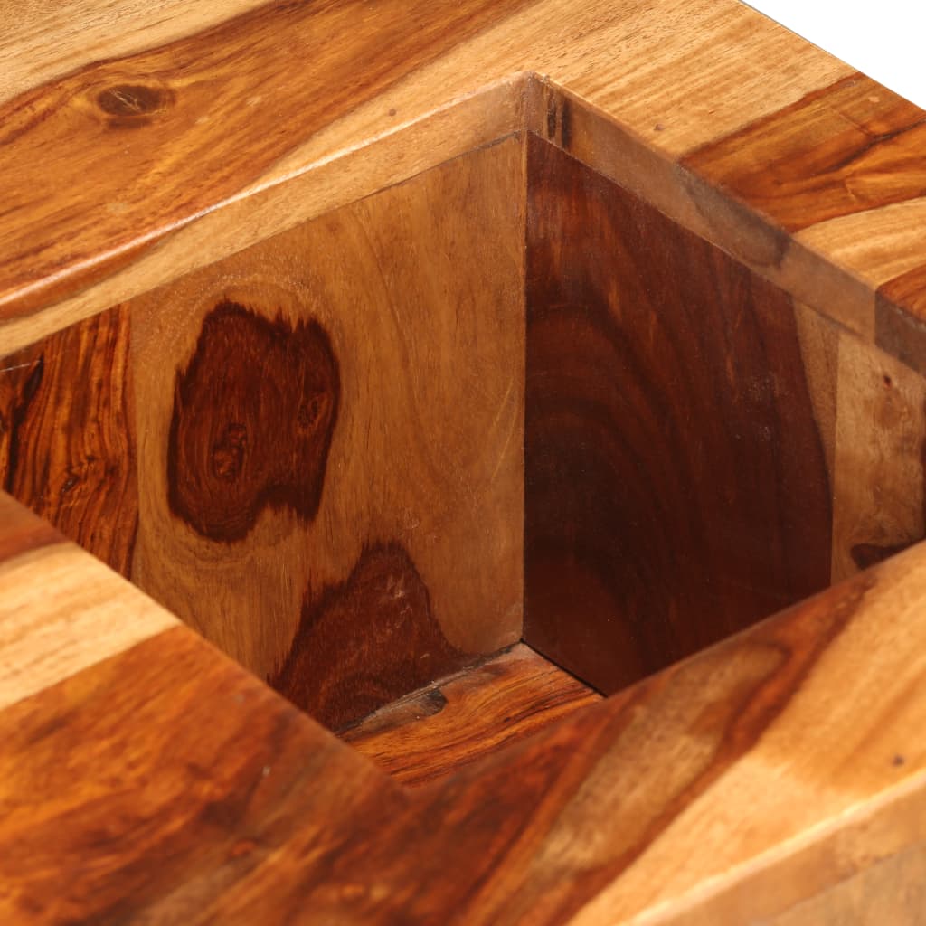 Coffee table, 70 x 70 x 30 cm, solid sheesham wood