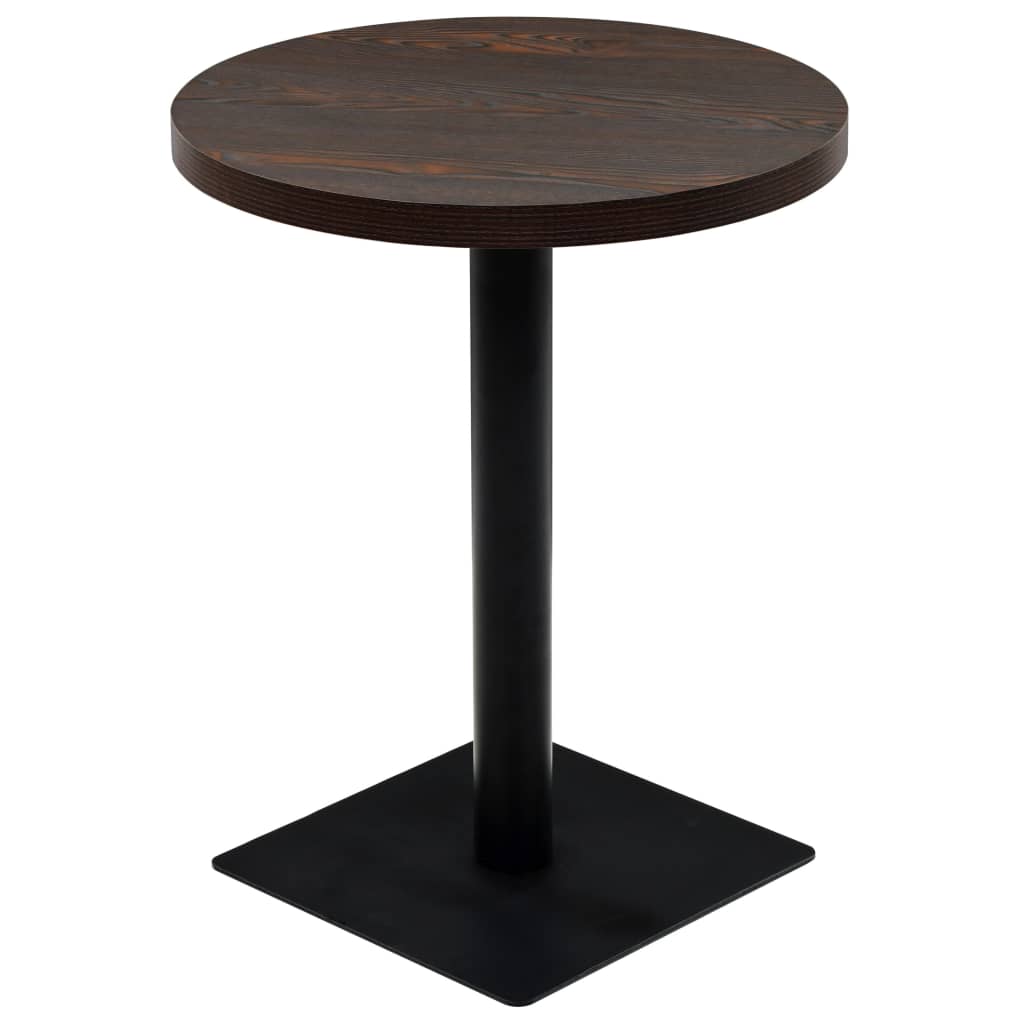 Bistro table, MDF and steel, round, 60x75 cm, Dark grey