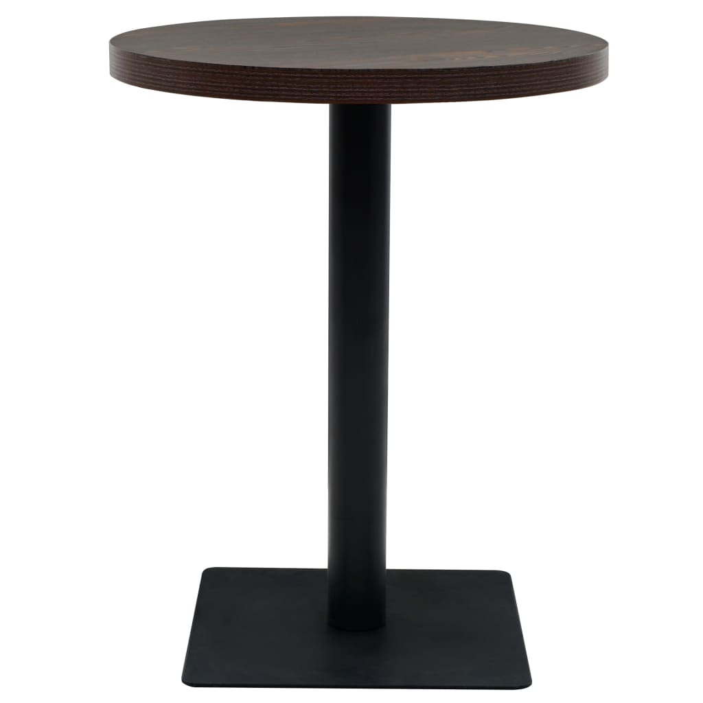 Bistro table, MDF and steel, round, 60x75 cm, Dark grey