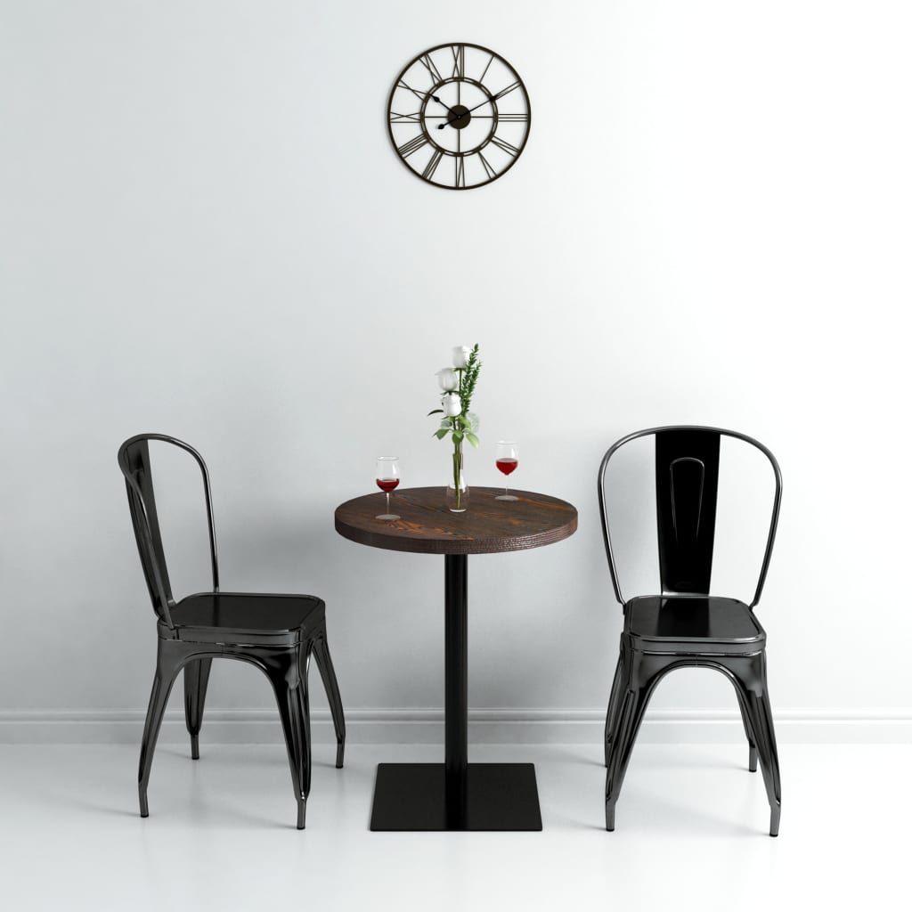 Bistro table, MDF and steel, round, 60x75 cm, Dark grey