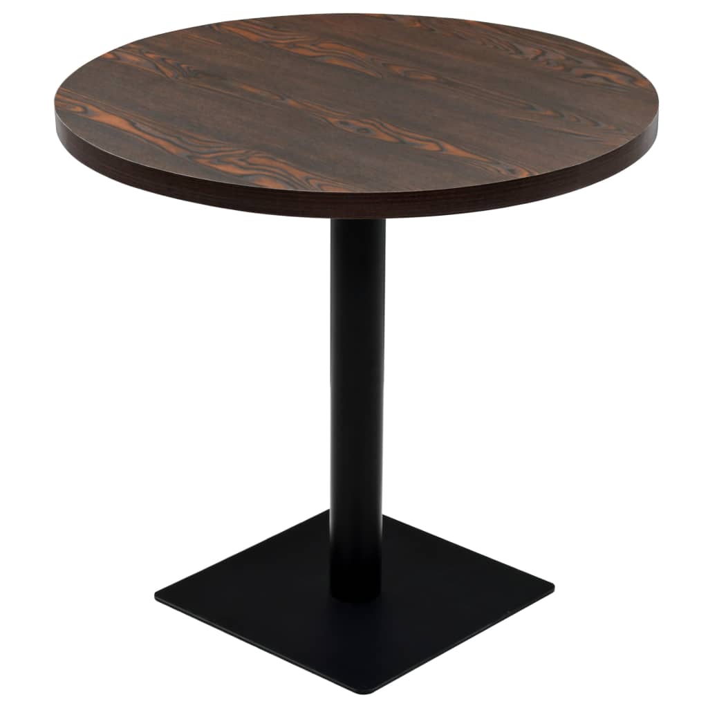 Bistro table, MDF and steel, round, 80x75 cm, Dark grey