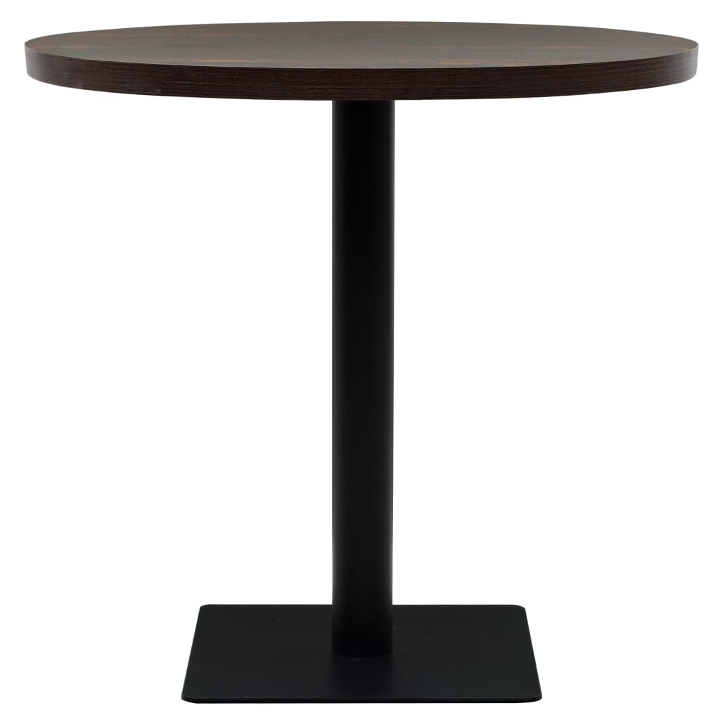 Bistro table, MDF and steel, round, 80x75 cm, Dark grey