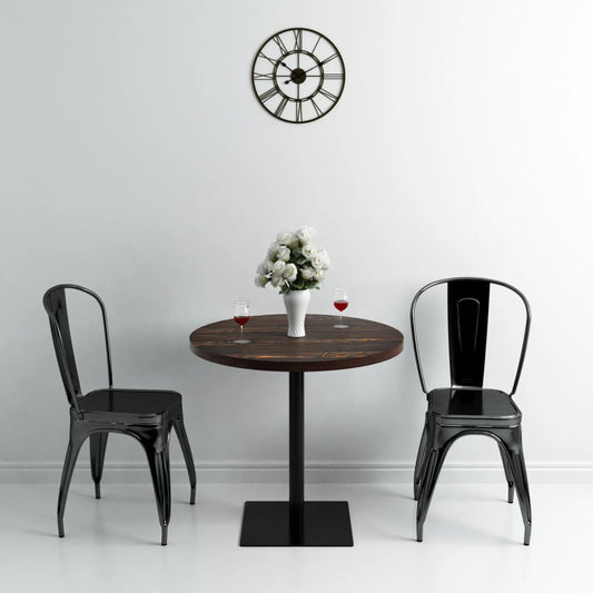 Bistro table, MDF and steel, round, 80x75 cm, Dark grey