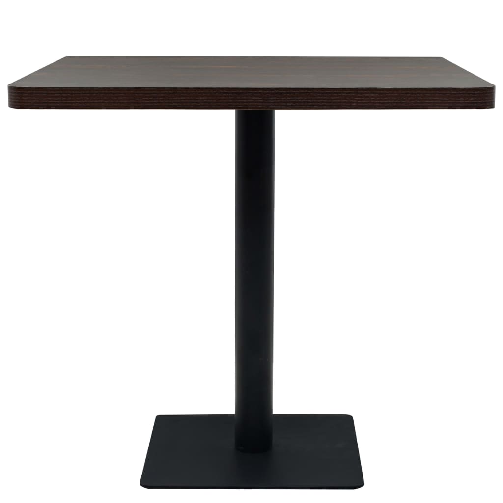 Bistro table, MDF and steel, square, 80x80x75 cm, Dark grey