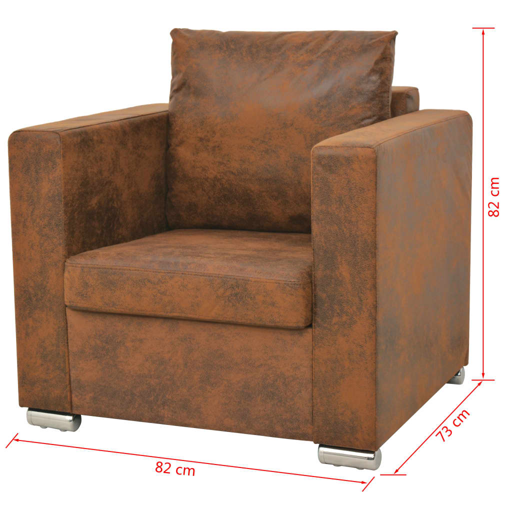 2-piece sofa set Faux suede