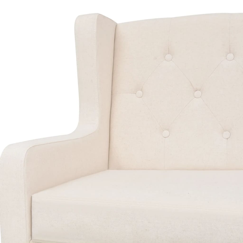 Sofa set, 2 pieces, textile, Cream white