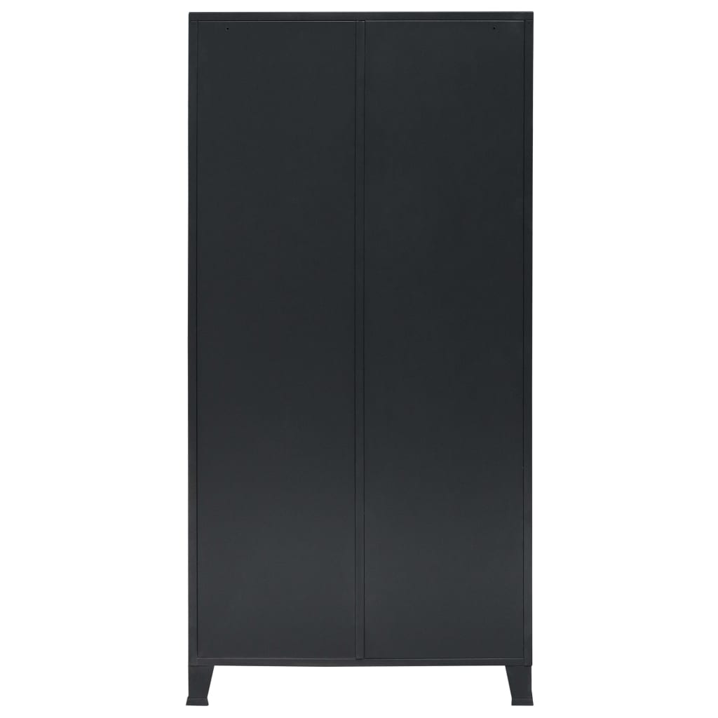 Metal wardrobe, industrial style, 90x40x180 cm Black