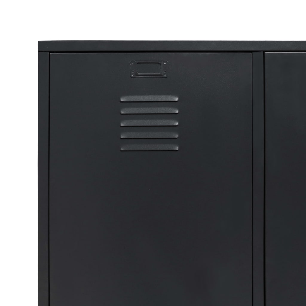 Metal wardrobe, industrial style, 90x40x180 cm Black