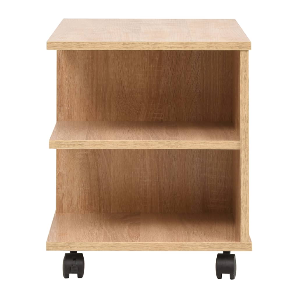 Rolling shelf, 50 x 35 x 42 cm, oak