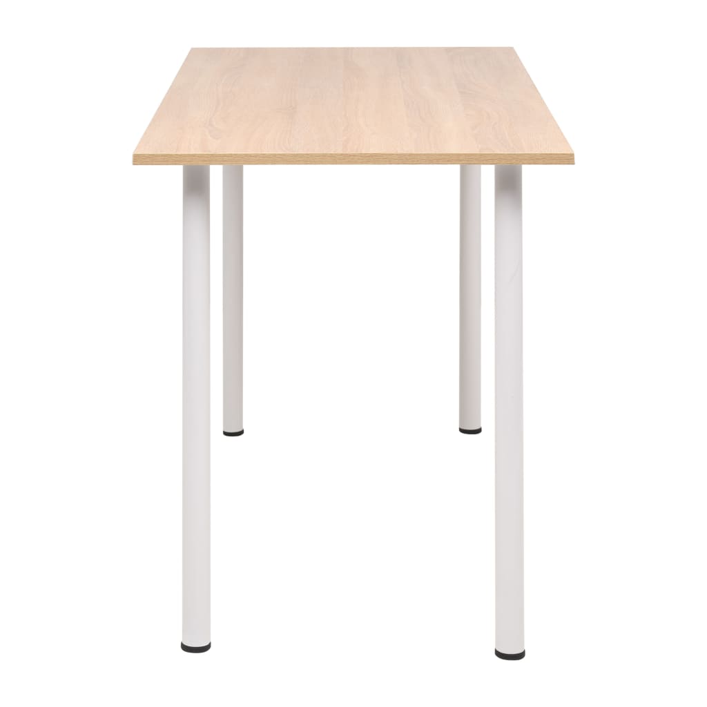 Dining table, 120x60x73 cm, oak and white