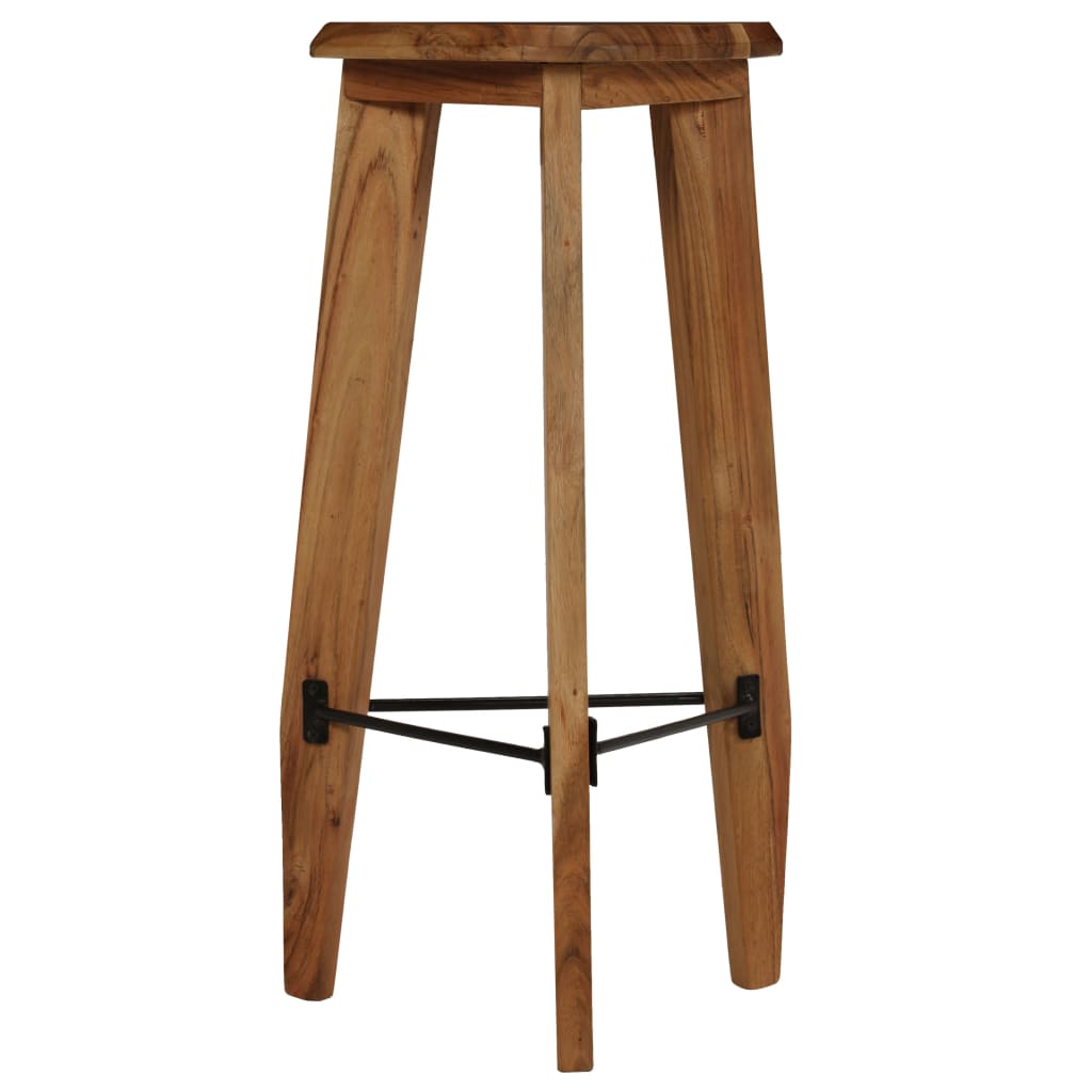 Bar stools, 2 pcs., solid acacia wood