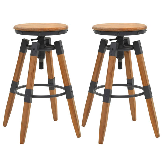 Bar stools, 2 pcs., solid fir wood