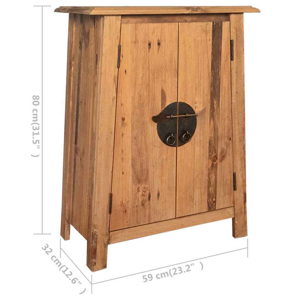 Bathroom side cabinet, 59x32x80 cm, solid pine wood