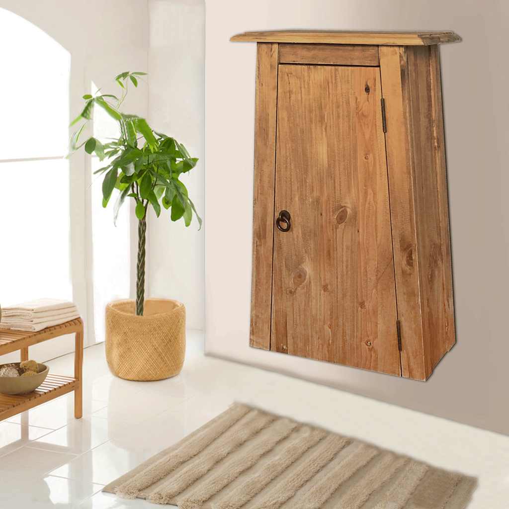 Bathroom wall cabinet, 42x23x70 cm, solid pine wood