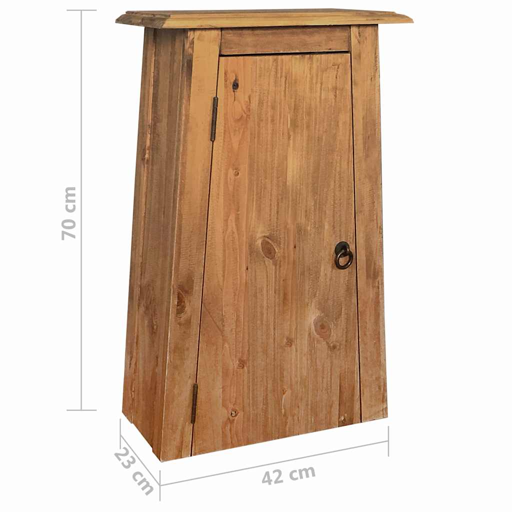 Bathroom wall cabinet, 42x23x70 cm, solid pine wood